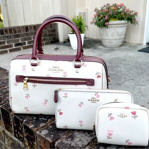 COACH Rowan Satchel Bag, Wallet & Coin Pouch Set